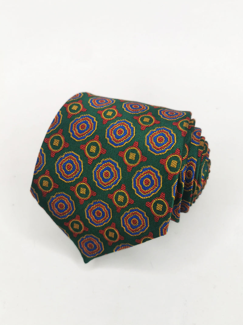 2x1 - Corbata verde con rosetas rojas y amarillas - DiversoMen