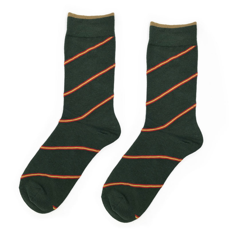 2x1 - Calcetines verdes con rayas bandera de España - DiversoMen