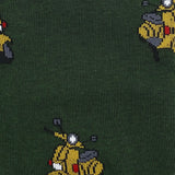 2x1 - Calcetines verdes con vespas amarillas - DiversoMen